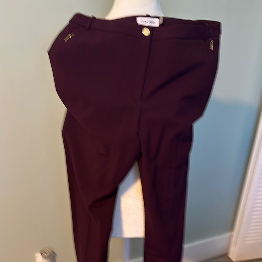 Calvin Klein Dark Purple Trousers